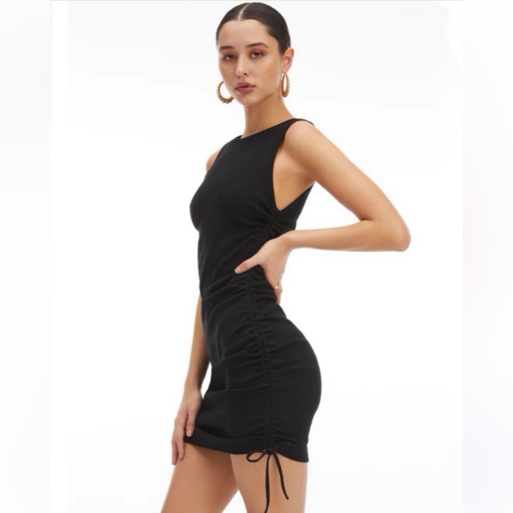 GOOD AMERICAN RUCHED MINI DRESS